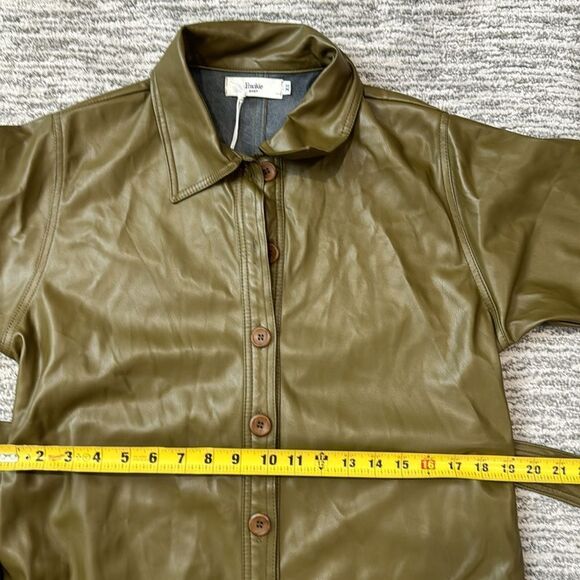 NWT The Frankie Shop Zoeyy Faux Leather Wrap Green XS - Picture 11 of 15